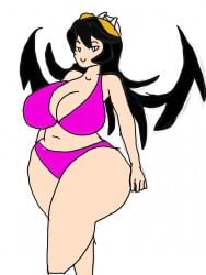 belly belly_button big_breasts big_hips bikini colored colored_sketch female female_only filia_(skullgirls) igphhangout looking_at_viewer mr_editor90 samson_(skullgirls) simple_background simple_coloring skullgirls tagme