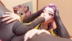 1boy 1girls 3d animated asian asian_female blowjob dark-skinned_male dark_skin deepthroat fellatio female hands_on_another's_head interracial kpop_demon_hunters large_penis light-skinned_female light_skin longer_than_10_seconds male oral penis rumi_(kpop_demon_hunters) shorter_than_30_seconds sound straight tagme teyvattemptations video