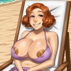 1girls adult_swim ai_generated anonemus1 brown_eyes brown_hair fusionfall loyal_white_woman_(the_boondocks) the_boondocks