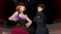 2girls 3d_animation animated duo fart fart_cloud fart_fetish female female_only haru_okumura huge_ass makoto_niijima persona persona_5 pov tagme tooty3d video