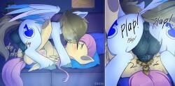 2_panel_comic alternate_character alternate_version anatomically_correct anus ass balls bedroom_eyes blush closed_eyes comic dock drool duo erein erein_(artist) fluttershy_(mlp) friendship_is_magic high_res indoors insertion kissing missionary_position mlp_g4 my_little_pony nudity open_mouth pillow plap plot ponut pony room sex sex_noises shipping tail text tongue_out vaginal_insertion vaginal_secretions vulva we