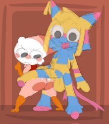 1boy 1futa balls ballsack big_penis blue_body blue_fur blue_hair cock_on_ass curved_penis curvy_penis dandy's_world dubious_consent duo fat_ass fat_cock femboy foreskin futanari hi_res huge_cock hyper_penis intersex long_cock long_hair looking_back male multicolored_body multicolored_fur multicolored_hair nervous nervous_expression no_consent_needed orange_body orange_fur penis pink_body pink_fur pink_hair pink_tail probably_stinks shrimpo_(dandy's_world) size_difference sketch sticking_out_tongue thick_thighs tongue tongue_out uncircumcised white_body white_fur yatta_(dandy's_world) yattas_world yellow_body yellow_fur yellow_hair