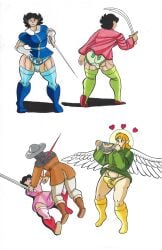 angel balls balls_in_panties big_bow blue_panties bow_panties clothed erection_in_panties frilled_panties futanari green_panties intersex knight lace-trimmed_panties light_blue_panties light_green_panties lingerie looking_at_panties male medieval_fantasy panties panty_bulge penis penis_in_panties purplepimp showing_panties socks stockings sword underwear upskirt yellow_panties