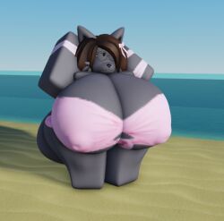 1girls 3d big_breasts bikini bradythewwefan breasts cleavage female furry huge_breasts hyper_breasts ribbons_(bradythewwefan) roblox robloxian tagme thick_thighs waist_not_visible wide_hips