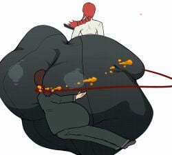 2025 2girls animated ass ass_bigger_than_body ass_bigger_than_head ass_bigger_than_human ass_bigger_than_torso ass_focus ass_grip between_ass big_ass black_hair black_hair_female bottom_heavy chainsaw_man clothed clothed_female facefart facefarting fart fart_fetish farting fat_ass female female/female female_only gassy gassy_female gigantic_ass hi_res higashiyama_kobeni huge_ass hyper_ass hyper_hips hyper_thighs jiggle jiggling_ass leashed leashed_female light-skinned_female loop looping_animation makima_(chainsaw_man) makima_fart_inflation orange_fart orange_fart_cloud pants pants_(artist) red_hair red_hair_female simple_background swaying swaying_ass swaying_hips thick_thighs tie walk_cycle walking walking_away white_background wide_hips ych