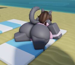 1girls 3d big_breasts bikini bradythewwefan breasts cleavage female furry huge_breasts hyper_breasts ribbons_(bradythewwefan) roblox robloxian tagme thick_thighs wide_hips