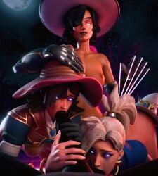 1boy 3d 3girls angela_ziegler areolae balls big_penis black_hair blender blizzard_entertainment blonde_hair blowjob breasts dark-skinned_female dark-skinned_male female gloves glowing_eyes gxnsfwtgirl hacking halloween hi_res huge_ass huge_breasts japanese_female kiriko_(overwatch) kiriko_kamori latina light-skinned_female looking_at_viewer male mercy multiple_females multiple_girls nightshade_sombra nipples olivia_colomar overwatch overwatch_2 partially_clothed penis pleasure_face purple_eyes red_eyes sex shirt_up short_hair sombra sucking_balls sxnsfwtgirl tagme thick_thighs threesome veiny_penis video_games voluptuous_female witch_kiriko witch_mercy