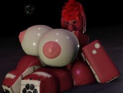 3d anthro ass big_breasts big_butt breasts bunzy female furkobayashi hi_res huge_breasts huge_butt huge_thighs kobold roblox robloxian scalie solo source_request tagme thick_thighs