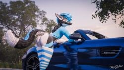 3d_(artwork) anthro ass big_butt blender_(artwork) blender_cycles clothed clothing digital_media_(artwork) femboy fur hair hi_res legwear looking_at_viewer looking_back male mammal mercedes-benz mrgaleo presenting rexouium smile solo stockings tail teasing teasing_viewer teasing_with_butt thick_thighs thigh_highs