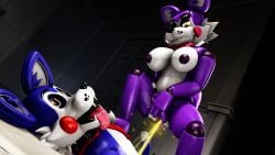 16:9 2025 3d_(artwork) animatronic anthro black_nose blue_body blue_ears bodily_fluids bow_tie breasts brother_(lore) brother_and_sister_(lore) candy_(fnac) cindy_(fnac) cute_fangs danj16 digital_media_(artwork) domestic_cat duo eyebrows eyelashes fangs fazbear_fanverse felid feline felis female five_nights_at_candy's freckles genital_fluids genitals half-closed_eyes hi_res incest incest_(lore) machine male mammal multicolored_body narrowed_eyes necktie nipples peeing peeing_on_another peeing_on_penis penis pink_cheeks purple_body purple_ears purple_nipples pussy red_necktie robot sibling_(lore) sister_(lore) source_filmmaker_(artwork) teeth tongue tongue_out urine urine_on_penis vulva watersports white_body white_inner_ear widescreen yellow_eyes