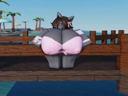 1girls 3d big_breasts bikini bradythewwefan breasts cleavage female furry huge_breasts hyper_breasts ribbons_(bradythewwefan) roblox robloxian tagme thick_thighs wide_hips
