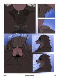 2026 absurd_res age_difference andy_(echto) anthro balls biped blush bodily_fluids brown_body brown_fur canid canine charlie_(echto) comic cum cum_drip cum_from_mouth cum_in_mouth cum_inside drinking drinking_cum dripping duo ears_back echto ejaculation english_text eyewear father_(lore) father_and_child_(lore) father_and_son_(lore) fur genital_fluids genitals glasses gulp_(sound_effect) halftone hand_on_head head_grab hi_res incest_(lore) laugh male male/male mammal multiple_scenes nude_anthro nude_male older_anthro older_male oral orgasm orgasm_face parent_(lore) parent_and_child_(lore) parent_and_son_(lore) penetration penis perineum pivoted_ears precum precum_drip pubes retracted_balls smile son_(lore) text younger_anthro younger_male younger_penetrated
