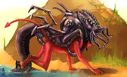 anal demon gay hooves horn male male/male meandraco monster monster_on_male tentacle water