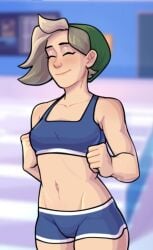 andre_(academy34) beanie grey_hair original original_character pale-skinned_female pale_skin smiling youngnaughty