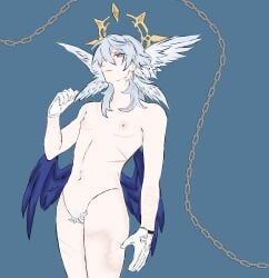 angel angel_boy angel_wings cuntboy gloves halo honkai:_star_rail honkai_(series) pussy_boy pussy_wings scars sunday_(honkai:_star_rail) wings wings_on_genitalia wings_on_head