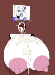 1girls ahe_gao anthro areola areolae breasts breasts_through_wall cum cum_in_mouth cum_on_body cum_on_breasts cumdrip cumdripping female female_anthro female_focus female_only glands_of_montgomery glory_hole glory_wall goat goat_humanoid hair huge_breasts hyper_areolae hyper_breasts large_breasts long_tongue lovedtale monster monster_girl mouth nipples nude nude_female nudity open_mouth oral photo photo_(object) photo_on_wall picture picture_on_wall pubic_hair public_use stuck stuck_in_wall theluxusguy_(editor) themadguy_(editor) through_wall tongue tongue_out undertale undertale_(series) undertale_au white_body white_fur