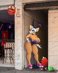 1girls alleyway alleyway_milf_(meme) anthro anthro_focus anthro_only ass bare_shoulders big_ass big_breasts bigger_female black_eyes blue_eyeshadow breasts bunny_ears bunny_girl bunnysuit busty cleavage curvaceous curvy curvy_female curvy_figure eyelashes eyeshadow female female_focus fishnet_legwear fishnet_stockings fishnets gelycall gloves huge_breasts knuckles_the_echidna large_breasts larger_female long_eyelashes looking_at_another looking_down looking_down_at_another looking_down_at_partner meme prostitution reference rouge_the_bat sega shorter_male sideass size_difference smaller_male sonic_(series) sonic_the_hedgehog_(series) tagme tail thick_thighs thighs voluptuous voluptuous_female white_hair