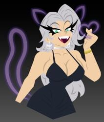 1girls 2026 2d 2d_(artwork) 2d_artwork alternate_version alternate_version_available ass big_ass big_breasts black_cat_(marvel) bracelet breasts cat_earrings cat_tail clothed clothed_female clothing digital_media_(artwork) dress dress_straps ear_piercing ear_ring earring earrings egor418 fang fang_out fangs fangs_bared fangs_out felicia_hardy female female_only fully_clothed fully_clothed_female gold_bracelet gray_eyebrows grey_eyebrows heart heart_symbol light-skinned_female light_skin marvel marvel_comics mascara neon neon_lights pierced_ear pierced_ears piercing piercings silver-haired_female silver_hair silver_hair_female solo spider-man_(series) textless textless_version thick_thighs thighs
