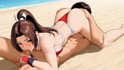 69 69_position ai_generated couple_sex female_dominating_male kim_kaphwan king_of_fighters kof mai_shiranui oral_sex sixty_nine the_king_of_fighters woman_on_top