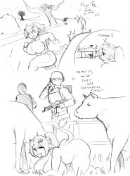 all_fours chubby_female cow_girl cow_tail cows deep_skin eating horns nude wishy_(vtuber)