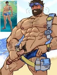 bara beach cock dick fantastic_four male male_only marvel marvel_rivals mr_fantastic mr_fantastic_(marvel_rivals) mrputt muscular muscular_male penis precum reed_richards reed_richards_(marvel_rivals) solo