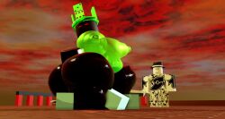 1girls 1x1x1x1 2boys 3d big_breasts chubby_female gaslight_engine roblox roblox_avatar sword_fights_on_the_heights tagme video watching