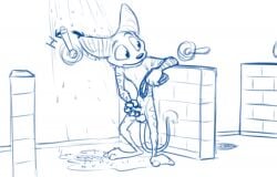 1boy 2017 balls erection furry furry_only gay lombax male male_only penis ratchet_(ratchet_and_clank) ratchet_and_clank shower solo video_games weaselgrease