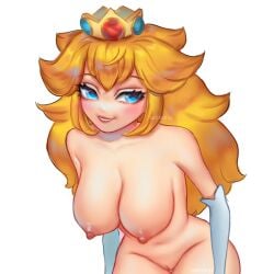 1girls crown mario_(series) nintendo princess_peach satindrip super_smash_bros.