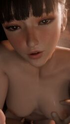 1boy 1girls 3d 9:16 animated areolae asian asian_female black_hair breast_grab breasts brown_eyes cowgirl_position cum_in_pussy eve_(stellar_blade) female grabbing_another's_breast kiss_pov kissing lazyprocrastinator light-skinned_female light-skinned_male light_skin longer_than_30_seconds looking_at_viewer male medium_breasts moaning naked pov pov_kiss pussbernpuss riding rough_sex saliva saliva_string saliva_trail short_video shorter_than_one_minute small_breasts sound stellar_blade straight sweat sweatdrop tagme vertical_video video video_edit wet wet_pussy workout_inspo