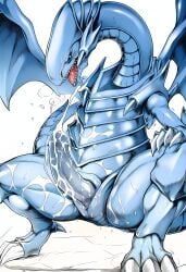 ai_generated blue-eyes_white_dragon cum male male_only novelai penis self_upload weedvee420 yu-gi-oh!