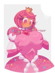 big_breasts candy_girl glitch_productions grabbing_own_breast helenwoodsr hwr_nsfw pink_dress princess_loolilalu the_amazing_digital_circus