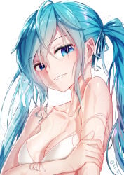 blue_eyes breasts_out nsfw sexy sexy_pose turquoise_hair