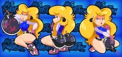 ajspillz bedroom_eyes blonde_female blonde_hair bomb mario_(series) nintendo princess princess_peach tagme