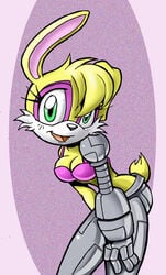 bunnie_rabbot c-rocket1 chadrocco clothing color cyborg female female_only fur furry lagomorph rabbit solo sonic_(series)