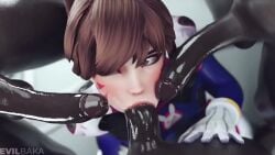1girls 3boys blizzard_entertainment blowjob brown_hair d.va dark-skinned_male dark_skin evilbaka fellatio female light-skinned_female male oral oral_penetration oral_sex overwatch penis penis_in_mouth rinkegato soundsofkookie tagme unseen_male_face video