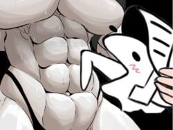 abs big_breasts hot licking licking_abs meme meme_reference pale-skinned_female pomni_(the_amazing_digital_circus) self_upload shrimp sirgabs the_amazing_digital_circus the_amazing_digital_fight_club white_skin