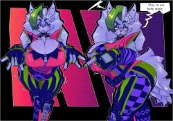 1girls big_ass big_breasts five_nights_at_freddy's five_nights_at_freddy's:_security_breach huge_ass huge_breasts palmtreerothic roxanne_wolf_(fnaf) thick_thighs