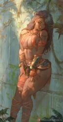 1girls 2d black_hair breasts cutesexyrobutts dark-skinned_female dark_skin female female_only looking_at_viewer maya_(wildlife) solo solo_female standing tagme thighs wildlife_(video_game)