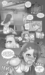 1boy 1girls 2026 2d arms_behind_back arms_bound_behind_back bdsm bikini bikini_bottom bikini_top bondage bound_ankles bound_arms bound_female bound_legs chaosblastx clear_tape comic easel english_text female female_focus femsub gag gagged gagged_female gagged_speech greyscale gym gym_uniform hayase_nagatoro hi_res human human_female human_only light-skinned_female light-skinned_male light_skin long_hair long_hair_female looking_at_partner male modeling monochrome naoto_hachioji_(senpai) nervous nervous_male painting_(action) please_don't_bully_me,_nagatoro rope rope_bondage short_hair short_hair_male string_bikini struggling stuffed_mouth stuffed_mouth_gag tearing_up tegaderm_gag text twitching