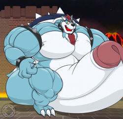 1boy anthro balls big_balls big_muscles big_pecs big_penis bowser_(cosplay) bracelet canid canine canis chestfloof collar cosplay erection furry furry_male furry_only genitals gigantic_penis horns huge_balls huge_muscles huge_pecs huge_penis hyper hyper_balls hyper_biceps hyper_genitalia hyper_muscles hyper_pecs hyper_penis jewelry male male_only mammal mario_(series) muscles muscular nintendo pecs penis ryan_(freazzy) rygalo scalie shell solo solo_focus solo_male spiked_bracelet spiked_collar spiked_shell spikes spikes_(anatomy) wolf wolfser
