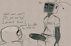 1futa 1girl1futa 1girls blushcrunch_studio clothed crying_with_eyes_open dandy's_world dandys_world dialogue futanari hi_res nonchalant partially_clothed probably_stinks robot robot_girl robot_humanoid scared scared_expression screen_face shelly_(dandy's_world) simple_background smellycumlover tagme tears text tv tv_head tv_woman unzipped unzipping_pants vee_(dandy's_world)