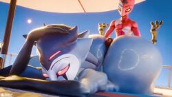 2026 2boys 3d 3d_(artwork) 3d_animation 3d_model animated anthro ass beach big_ass big_breasts big_butt big_penis blitzo_(helluva_boss) breasts butt_focus completely_naked_female completely_naked_male dark_hair day demon demon_boy demon_horns demon_tail gray_body grey_skin helluva_boss huge_ass huge_butt huge_cock hyper hyper_penis jaeblorocks large_penis longer_than_2_minutes male male_only multicolored_eyes naked naked_male nude opennsfwsp owl owl_demon penis red_body red_eyes red_fur red_skin smaller_male sound stolas_(helluva_boss) tagme video