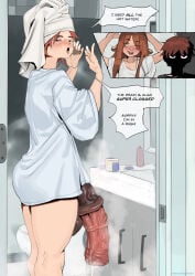 1futa 2026 2d 2d_(artwork) after_bathing after_ejaculation after_masturbation after_orgasm after_shower animal_ears animal_genitalia animal_penis artist_name balls ballsack bathroom bedroom_eyes big_balls big_cock big_penis big_testicles black_eyes blush blush_lines blushing bottomless bottomless_futa breasts brown_hair cock collarbone cowlet_(streachybear) cum cum_drip cum_dripping cum_dripping_from_penis dialogue dick english english_dialogue english_text equid equine equine_genitalia equine_penis erect_penis erection flared_penis freckles freckles_on_face futa_only futanari genital_fluids genitals hi_res highres horse_ears horse_penis horsecock horsecock_futa horsecock_on_humanoid huge_cock huge_penis implied_ejaculation implied_masturbation implied_orgasm intersex large_cock large_penis light-skinned_futa light_skin lily_(streachybear) long_hair medium_breasts original original_character penis precum precum_drip precum_on_penis precum_string shirt shirt_only solo solo_focus solo_futa speech_bubble steam steaming_body straight_hair streachybear testicles text vein veins veiny veiny_penis watermark