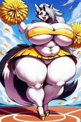 1girls ai_generated anthro ass ass_bigger_than_head bbw belly_button_piercing big_ass big_belly big_breasts blush breasts breasts_bigger_than_head canid canine canis cheerleader cheerleader_costume cheerleader_outfit cheerleader_uniform chubby chubby_female clothed clothing day demon demon_girl ear_piercing ears fat_ass female furry gigantic_ass gigantic_breasts gigantic_thighs goth goth_girl grey_body grey_fur grey_hair hellhound helluva_boss high_heels huge_ass huge_breasts huge_thighs hunkbsaa long_hair looking_at_viewer loona_(helluva_boss) massive_ass massive_breasts massive_thighs mythological_canine mythological_creature mythology notched_ear open_mouth open_smile outdoors outside panties pom_poms skirt smile smiling smiling_at_viewer ssbbw tail thick_thighs thighs_bigger_than_head tongue tongue_out two-tone_body two-tone_fur two-tone_tail vivienne_medrano vivziepop white_body white_fur wide_hips wolf wolf_girl