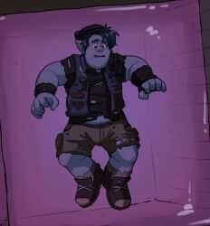 2020 artist_request barley_lightfoot blue_hair disney elf gay hi_res male male_only onward_(2020) pixar tagme