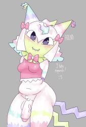 1girl 1girls big_ass big_penis bottomless bows casual_boner casual_erection casual_exposure casual_nudity chubby chubby_female chubby_futa chubby_girl chubby_woman crinkled_confetti_yatta crop_top crop_top_only dandy's_world dandys_world easter girl_cock gock heavy_balls holnd innocent_expression large_ass large_penis looking_at_viewer only_female only_shirt shirt_only thick_ass thick_penis tilted_head trans_woman veiny_penis yatta_(dandy's_world)