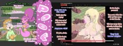 black_cock blonde_hair breasts cock cock_sucking comic cum fellatio feminization forced_feminization gangbang genie genie_girl genie_lamp genie_transformation hypnosis lipstick lipstick_on_penis pink_lipstick semen semen_on_body sissification swirlythang text trap wish