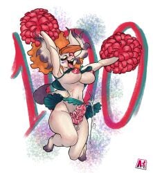 oc furry furry_only fennec fennec_fox orange_hair solo solo_focus solo_futa solo_anthro anthro anthro_only futanari futa_only futa_focus makeup light_body big_ears clown_makeup clown_nose light_fur curly_hair afro tail gloves smile smiling eyelashes green_lipstick green_lips purple_blush naked mostly_nude mostly_nude_anthro mostly_naked mostly_nude_futa nude_futa 1futa 1futanari naked_futa medium_breasts breasts areola areolae nipples big_penis penis canine_penis canine blunt_bangs simple_background artist_name artist_signature makuri_furudo celebration follower_celebration cheerleader_uniform happy jumping no_panties skirt sneakers tits_bouncing under_boob up_skirt cheerleader cheerleader_outfit happy_expression screaming no_bra hips precum cum cum_drip cum_dripping cum_dripping_from_penis precum_drip big_nipples balls ballsack accidental_exposure number tongue teeth fangs twitter_link hi_res highres high_resolution absurd_res absurdres