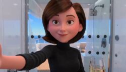 ai_generated animated breast_expansion gigantic_breasts helen_parr nipples_outside sweater tagme the_incredibles video