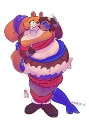 squirrel_girl_(marvel) doreen_green kamala_khan ms._marvel ms._marvel_(kamala_khan) skull_gecko skull_geck0 stretching stretching_arms stretching_legs stretchy_body stretchy chubby_female bbw big_breasts big_belly cleavage elastic elastic_body hugging wholesome marvel marvel_comics marvel_rivals